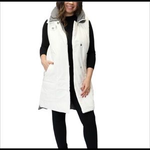 Lux White Puffer Vest